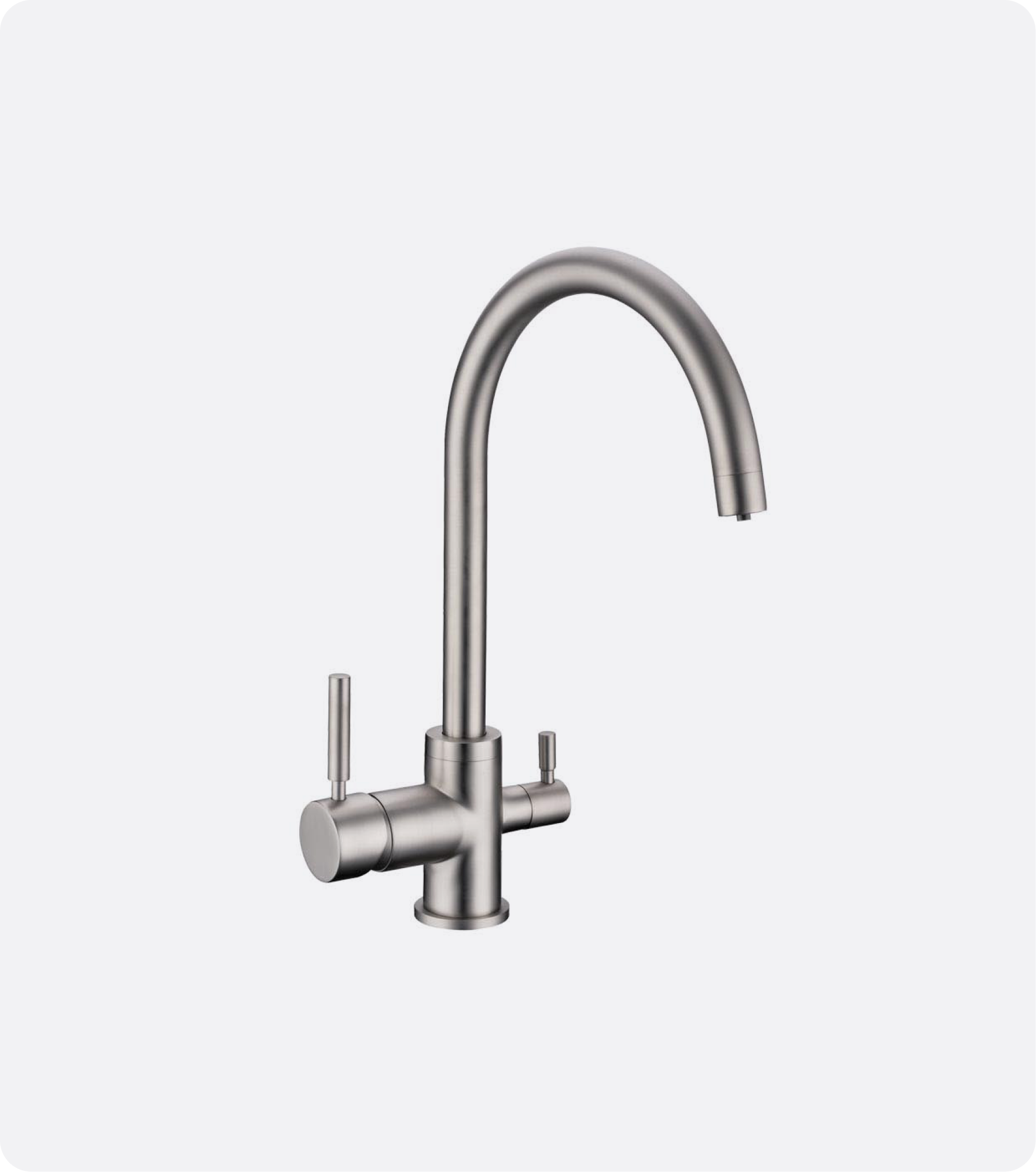 Grifo Nimbo Cromado 3 vías para agua filtrada en cocina